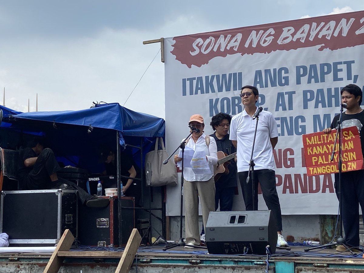 mkule's tweet photo. Glofie Baluntong of Promotion Church of People's Response probe the so-called peace under Marcos Jr.'s presidency, highlighting the persisting aggression in the countryside. https://t.co/ol9N58mEBW