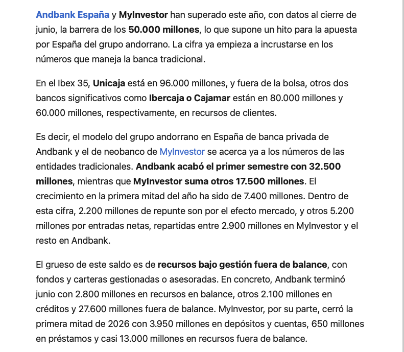 AntonioAdavizq's tweet photo. Andbank y MyInvestor ya amenazan a la gran banca con más de 50.000 M de euros en activos https://t.co/rjoHwRRLdy