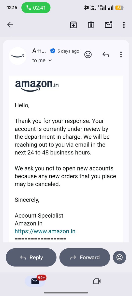 SamirKumarJena's tweet photo. @amazonIN @AmazonHelp Alredy 5 days passed no body resloved my issue I suffering last 10 days kindly resloved my issue .@AmazonHelp @JeffBezos https://t.co/JGFVSLfqtr