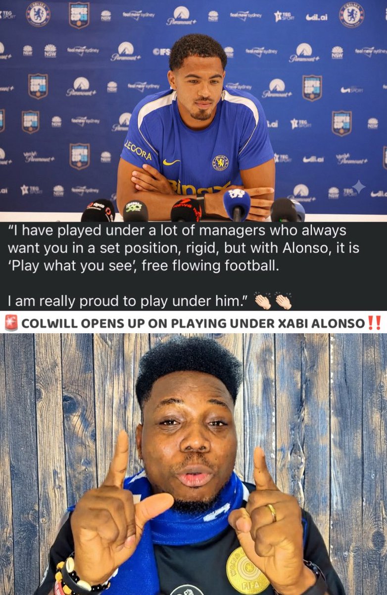 mekelecfc's tweet photo. 🚨🗣️ “PLAY WHAT YOU SEE!” — Levi Colwil opens up on the Xabi Alonso revolution, praising the “free-flowing” football over the rigid systems of the past. The defender also admits it “hurt a lot” missing out on the Champions League last season🔵🔥
#Chelsea #LeviColwill #XabiAlonso https://t.co/sIrcukWqJH