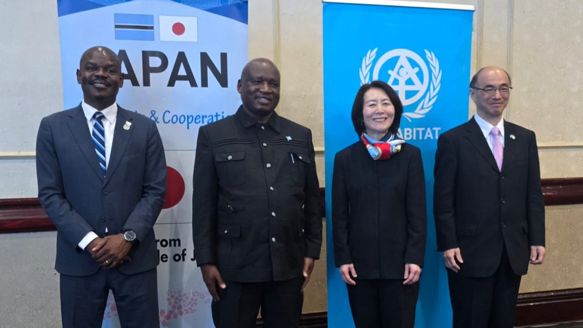 UNHABITAT_ROAF's tweet photo. Water security is urban resilience. 💧🏙️

Together with Partners, we launched the  Southern Africa Urban Water Crisis Emergency Response Project in Botswana.
Backed by 🇯🇵 Govt, it will strengthen water security and disaster preparedness across Botswana, Lesotho and South Africa. https://t.co/GbWqrOvwRd