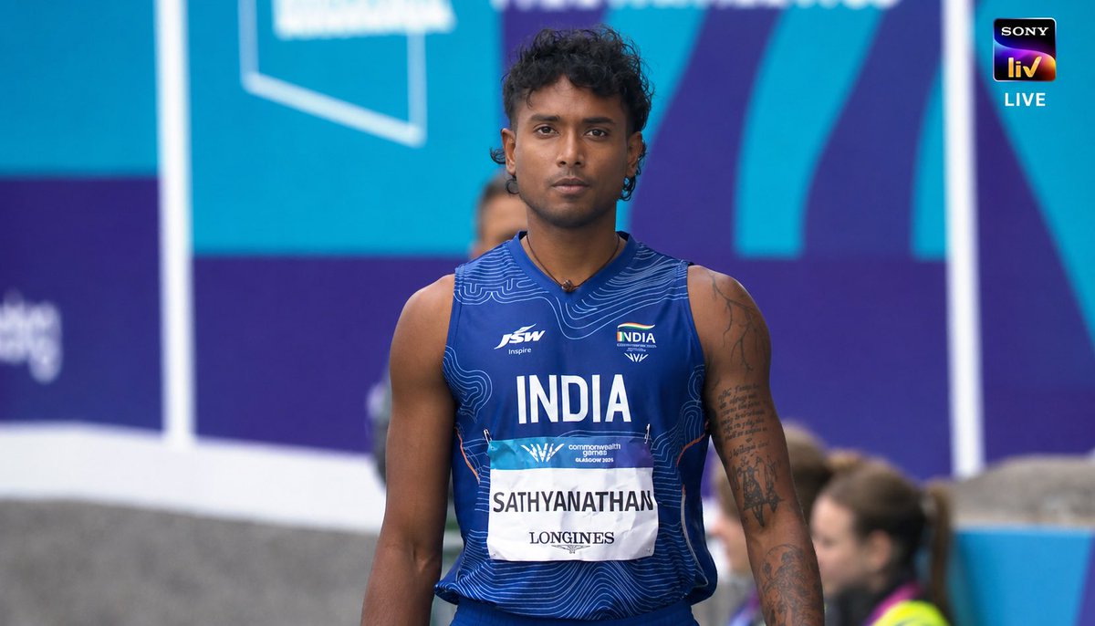SportsIndia3's tweet photo. 🇮🇳 LOKESH QUALIFIES FOR THE LONG JUMP FINAL! 🔥

Lokesh Sathyanathan booked his place in the Men’s Long Jump Final at the Commonwealth Games 2026 with a 7.77m leap

📊 Finished 7th overall &amp; Will compete in the final alongside Murali Sreeshankar, who finished 3rd https://t.co/j48wMG0hel