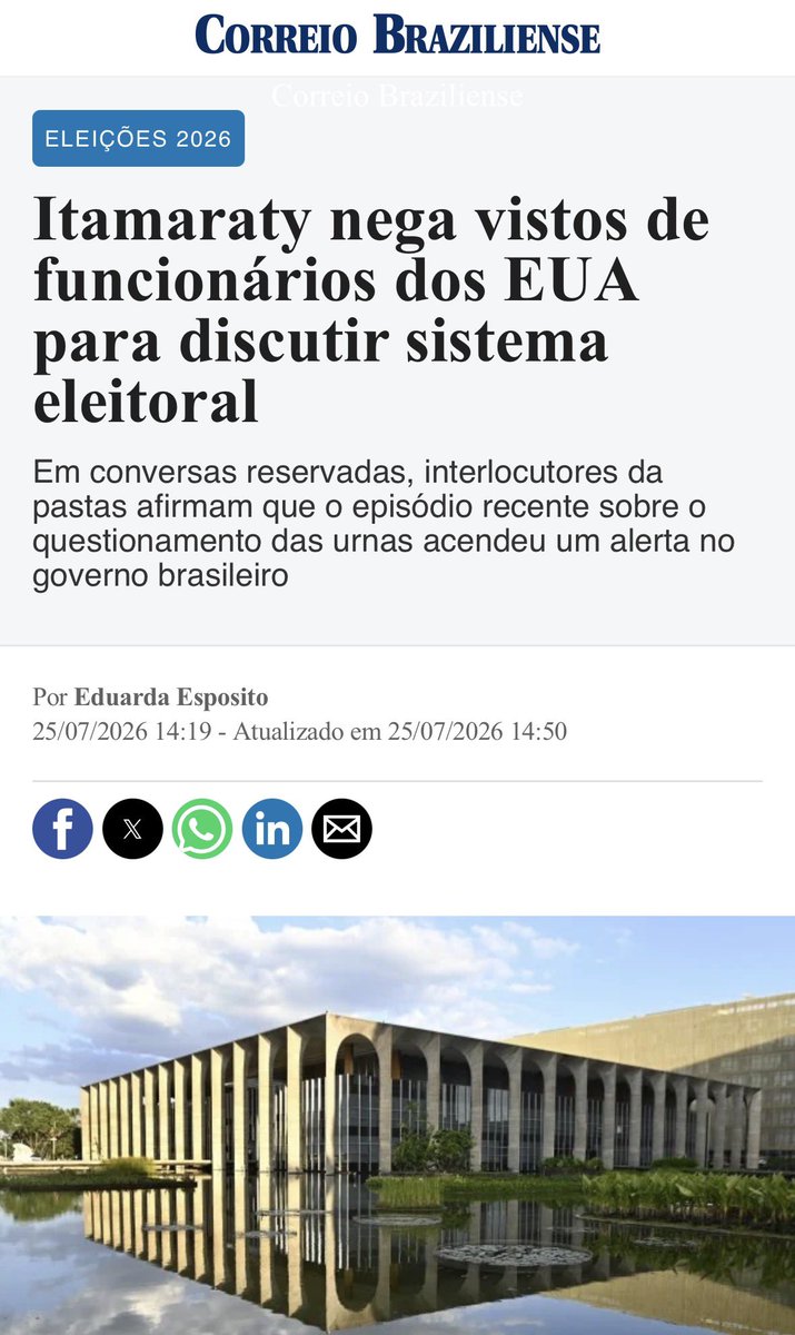 raullandim's tweet photo. Interessante ver quem ainda conta voto em papel e enfrenta questionamentos recorrentes sobre acesso ao voto querer bancar fiscal da eleição alheia.
É muita vocação para golpismo.
O Brasil fez muito bem em defender sua soberania. https://t.co/DsOgSYOzOf