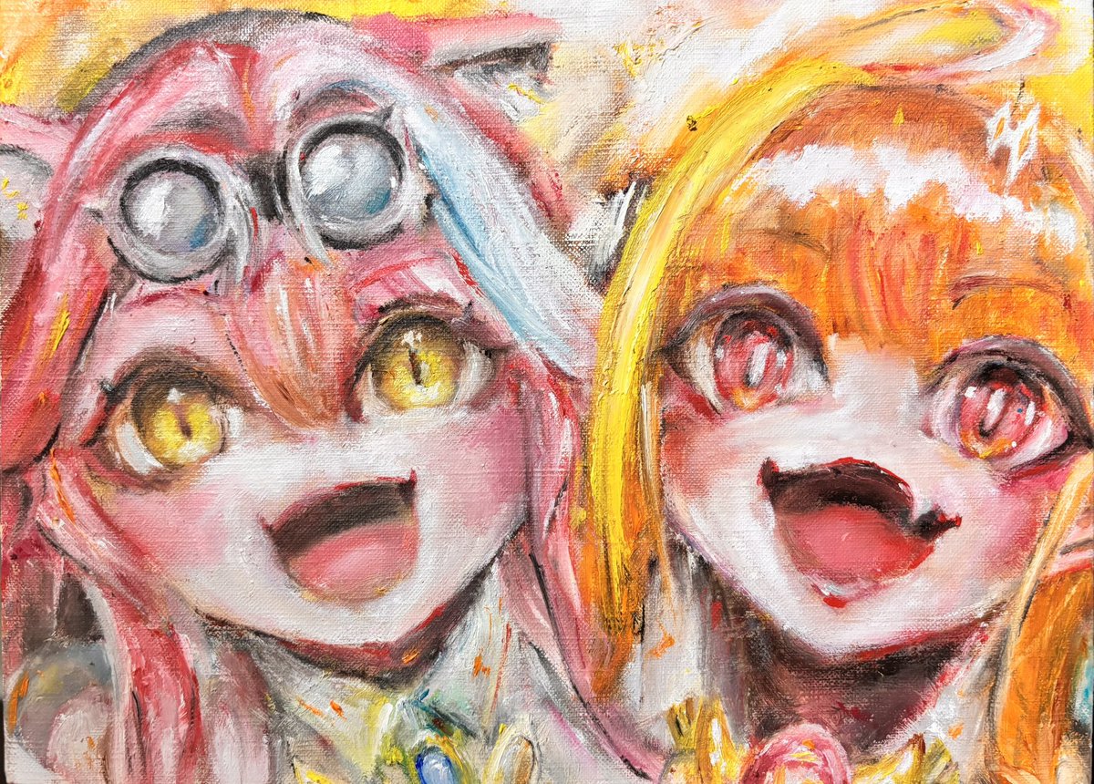 ウエダ　ユウジさんの絵画 🐱raococo🐉 -情報屋たち- #桐生コ個展7 #RaorArt #みかじ絵