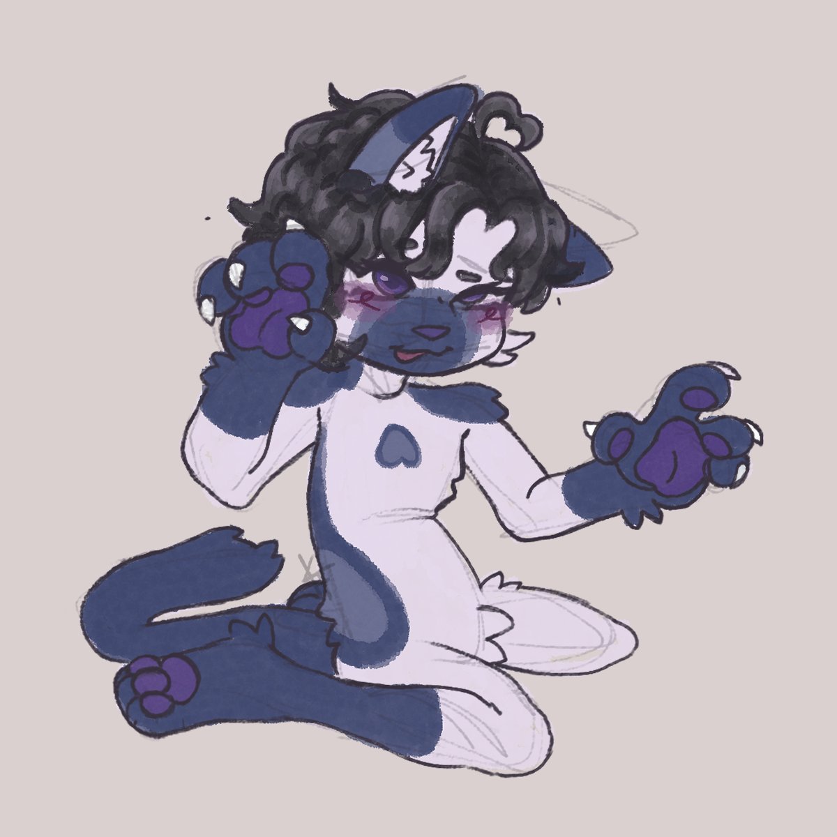 kellyfrogs's tweet photo. Doddle for @Rifty344, her design is sooo confortable to look at, I'm in love (ෆ˙ᵕ˙ෆ)♡ ๋࣭ ⭑#furry #illustration #cute https://t.co/C2HCG49p25
