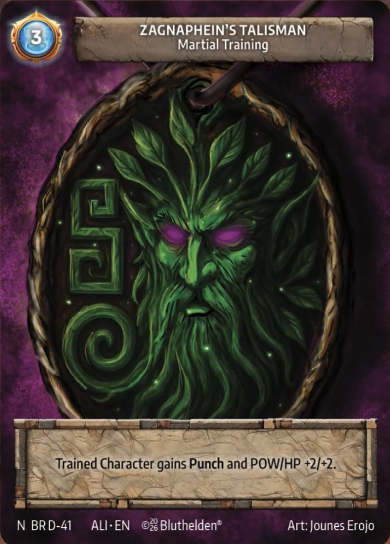 bluthelden's tweet photo. 💥Special💥
👉Spoiler Card,2.Edition „Alliances“
„ZAGNAPHEIN, LERIUM GAINT“ and „ZAGNAGHEIN‘S TALISMAN“ 🦑 by Jounes Erojo
…a special gift 🎁 for our #ambassador @Zagnaphein at 2.Edition „Alliances“ 🙌🏻
#blutheldentcg #ttcg #Leros #Alliances