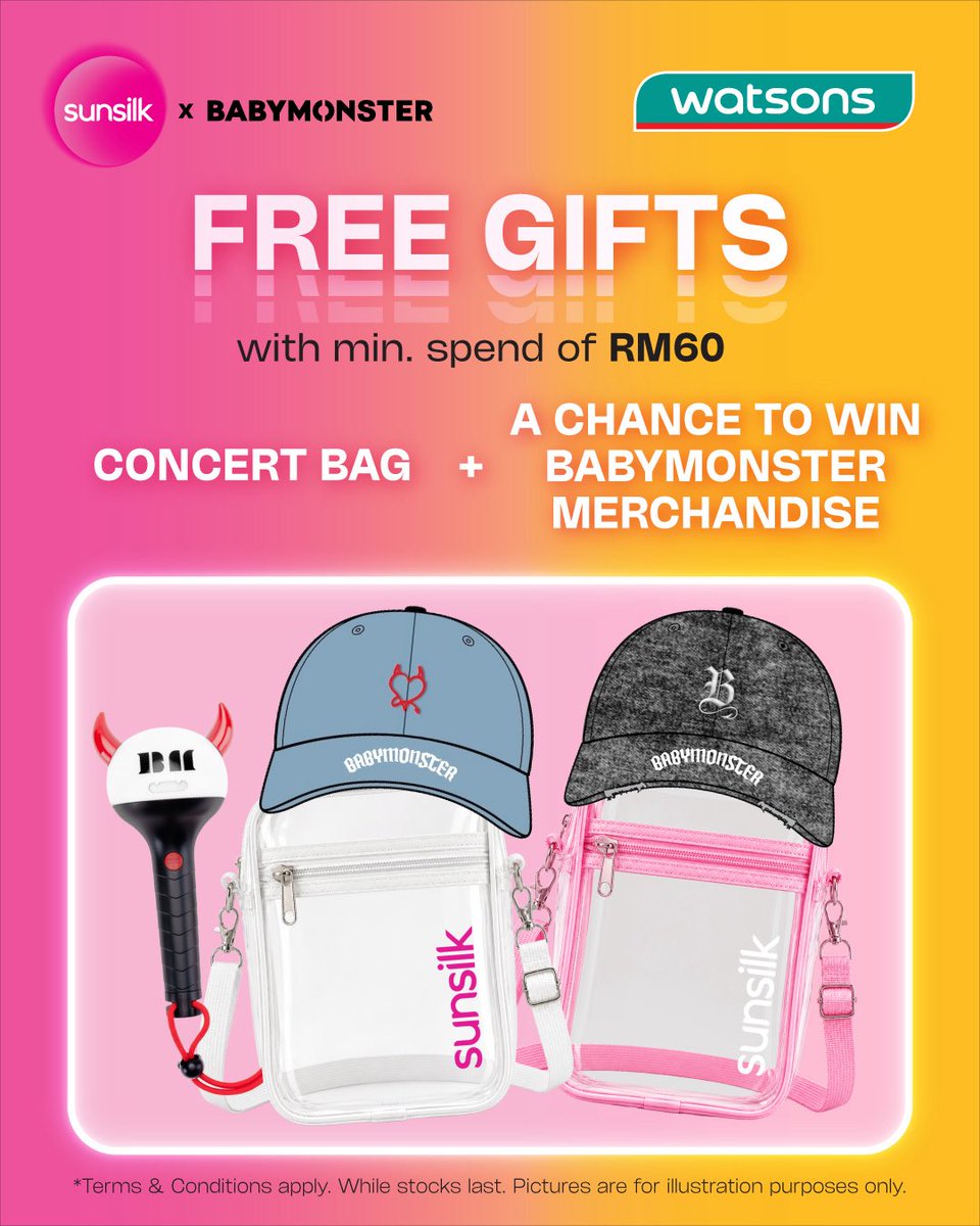 msiakpopfans's tweet photo. SUNSILK x BABYMONSTER is back with another BIG event! This time kat Orange Atrium, Sunway Pyramid dari 29 Julai – 2 Ogos 💖

Jom sertai pelbagai aktiviti menarik & berpeluang menang BABYMONSTER
merchandise 🫶

Ready nak tunjuk skill dance korang? Don’t miss the Random Dance Party on Saturday 1 August at 1pm tau! Tag geng MONSTIEZ korang dan jumpa kami di sana

#SunsilkMY #HairAsSmoothAsSilk #SwayLikeSilk #SunsilkXBABYMONSTER #SunsilkXBABYMONSTER_MY