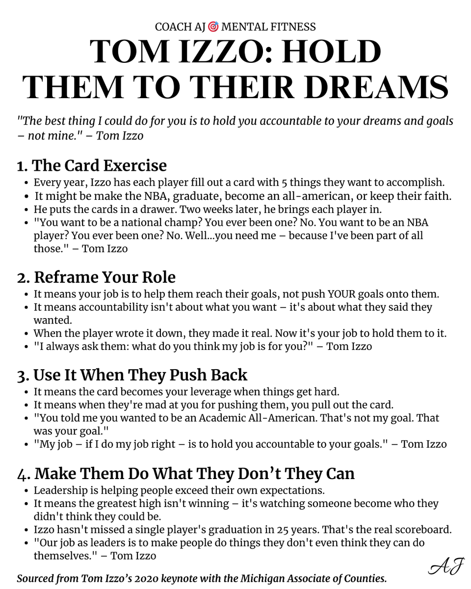 coachajkings's tweet photo. Tom Izzo does one exercise with his team every single year.

It's the reason he's never missed a player's graduation in 25 years.

Here's what he does and why it matters:
(📌Bookmark this) https://t.co/9qrhabQaUA