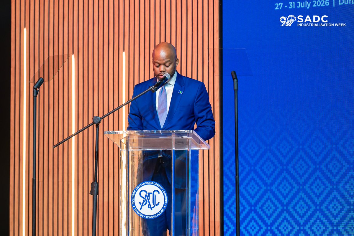 BusinessUnitySA's tweet photo. H.E. Wamkele Mene, Secretary-General of the African Continental Free Trade Area (AfCFTA), addressed delegates at the 9th SADC Industrialisation Week, highlighting the importance of deeper regional integration, stronger intra-African trade and industrial development in unlocking the continent's economic potential.

His participation reinforced the critical role of the AfCFTA in creating larger markets, strengthening regional value chains and driving sustainable economic growth across Africa.

#SIW2026 #SADCIndustrialisationWeek @SADC_News