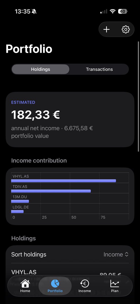 mikeinvest96's tweet photo. Was haltet ihr von solchen Apps, in der man (stand jetzt) eigenhändig sein Portfolio zusammenfassen kann?

Sichtbar ist die monatliche Dividende die man erhalten soll und paar Kleinigkeiten. 

Jemand Verbesserungsvorschläge? 

Mein Kollege würde sich über Ideen und Feedback freuen 😁
#aktien #etf #investieren #finanzen #geld #portfolio #app