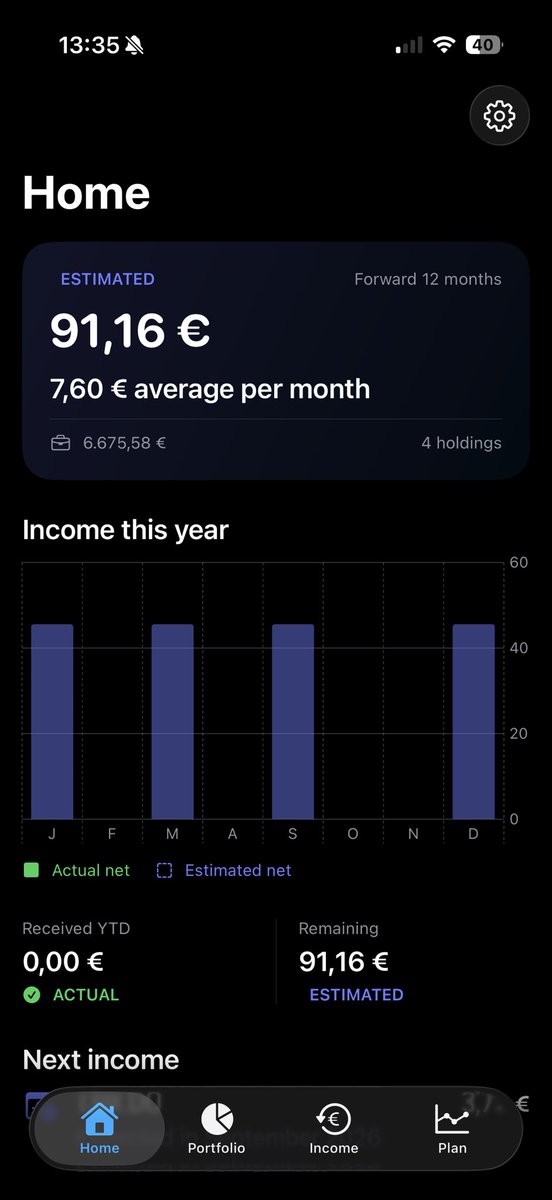 mikeinvest96's tweet photo. Was haltet ihr von solchen Apps, in der man (stand jetzt) eigenhändig sein Portfolio zusammenfassen kann?

Sichtbar ist die monatliche Dividende die man erhalten soll und paar Kleinigkeiten. 

Jemand Verbesserungsvorschläge? 

Mein Kollege würde sich über Ideen und Feedback freuen 😁
#aktien #etf #investieren #finanzen #geld #portfolio #app