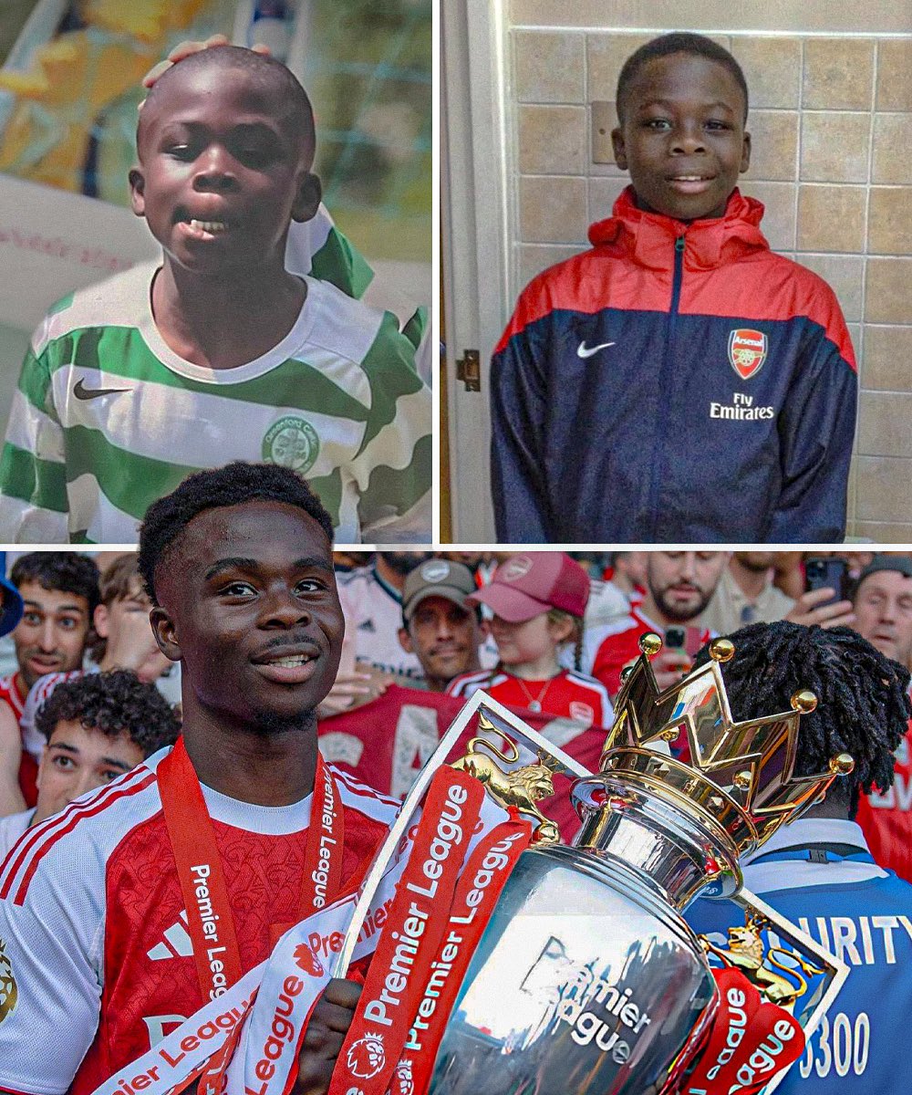 now_arsenaI's tweet photo. From a boy to a man. An Arsenal legend in the making. Bukayo Saka. Our son. ❤️ https://t.co/XmwhhdsRqG