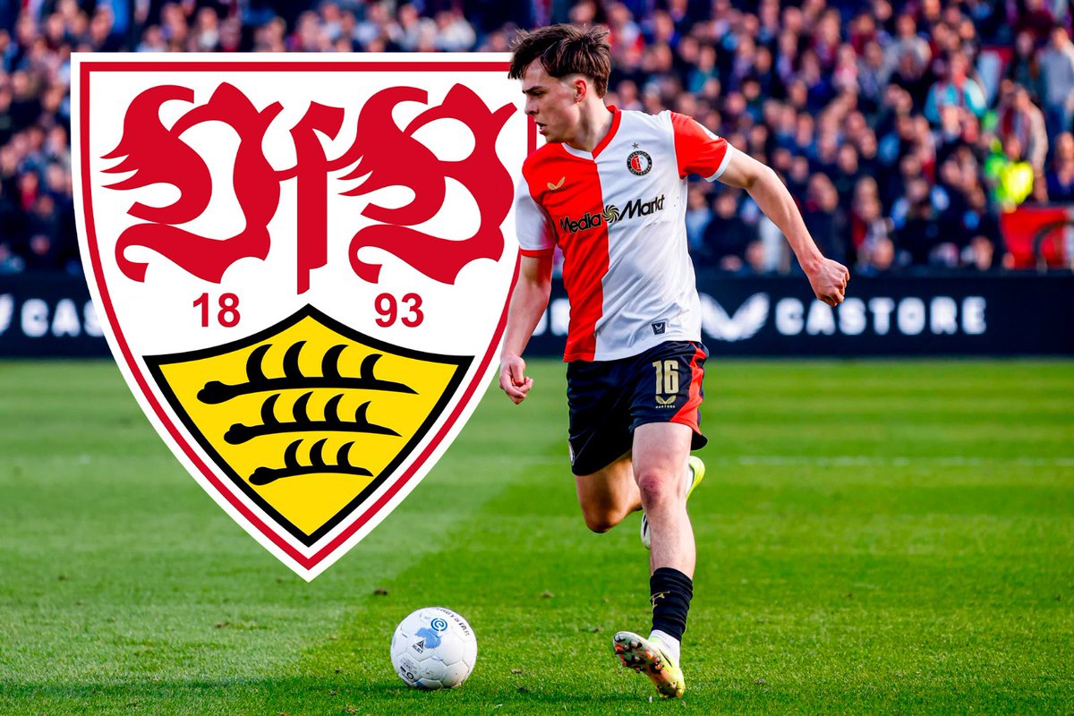 Plettigoal's tweet photo. 🚨🆕 VfB Stuttgart and Leo Sauer have reached a full agreement on a contract until 2031. As revealed, TSG Hoffenheim have also agreed personal terms with the 20 y/o winger. 

Stuttgart are now pushing to reach an agreement with Feyenoord. The clubs are discussing a package of just under €15 million fixed plus bonuses.

There are hijack attempts from other European clubs. Hoffenheim are currently hesitating and are focusing on Adam Daghim instead.

VfB want to complete the deal very soon. Sauer is not yet on his way for his medical. @_dennisbayer @SkySportDE 🇸🇰