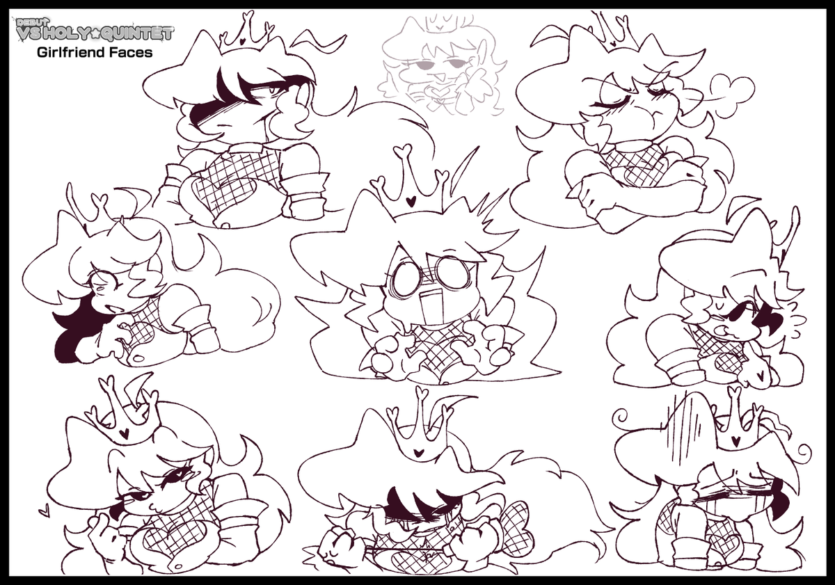 TeamHQ26's tweet photo. ❗️Vs Holy Quintet Girlfriend Reference Sheets!❗️

(people should draw her teehee)

#MadokaMagica #fridaynightfunkin #fnf https://t.co/6jzwBfR6nF