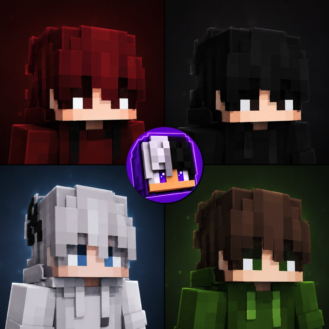 HyzonFX's tweet photo. Nuevo pack de PP de minecraft 
Cual te gusta mas? 
Si quieres un diseño hablame al MD sin compromiso 
#minecraft #pp #logominecraft #diseñografico #ppminecraft https://t.co/bEv433nVOS