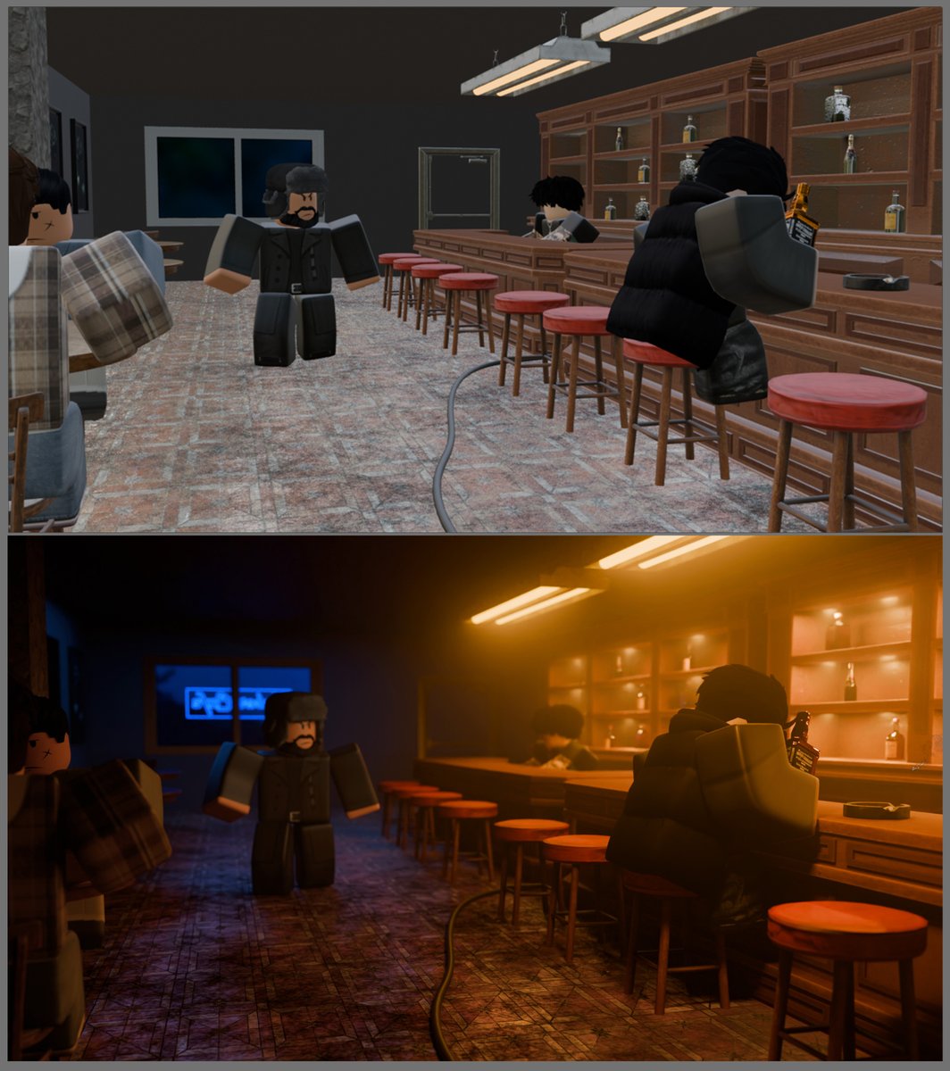 void3655GFX's tweet photo. Same scene, before and after lighting + color grade. This is the step that turns a render into a thumbnail people actually click
#RobloxDev #RobloxGFX https://t.co/RWreWN4jKY
