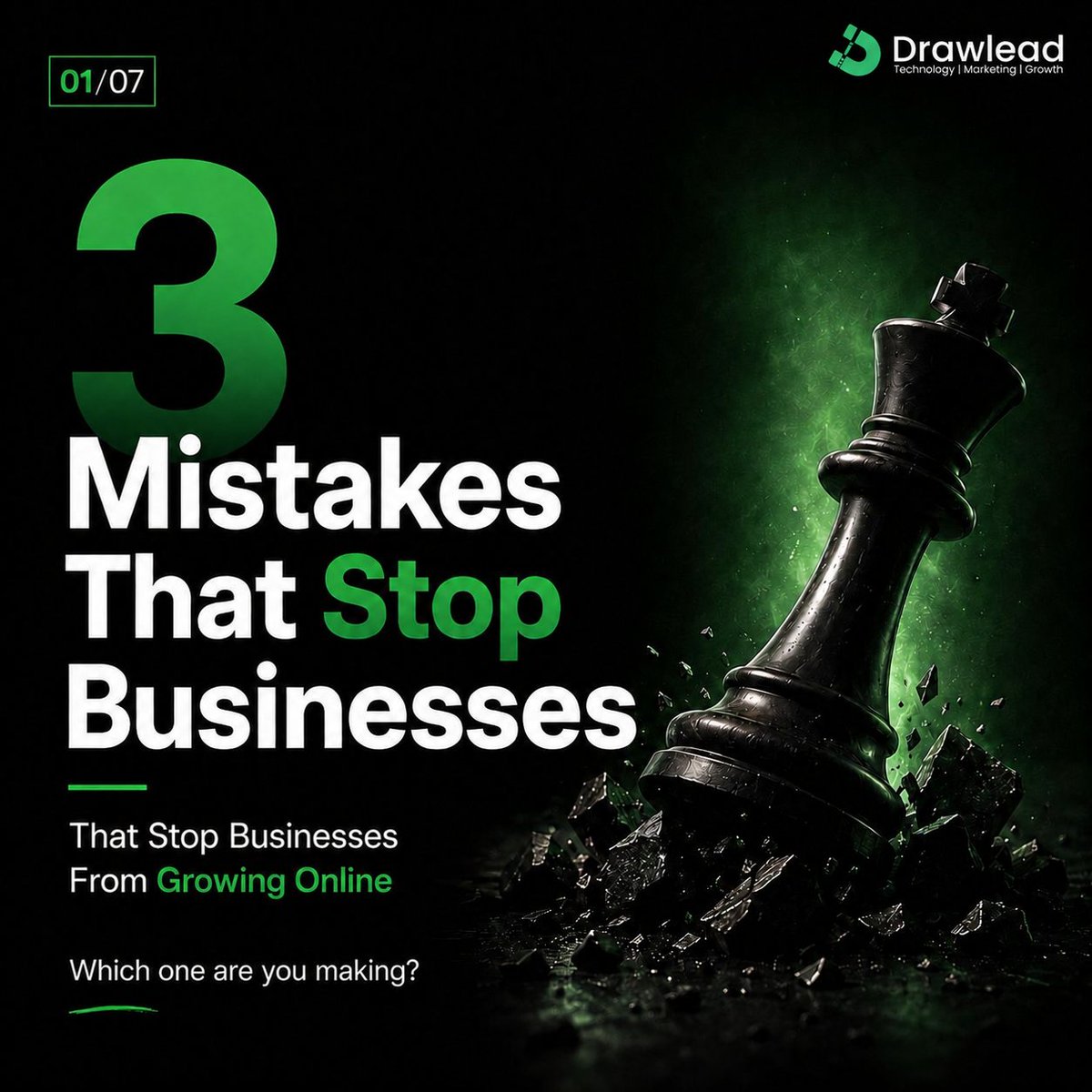 drawlead's tweet photo. Your business doesn't need more luck.

It needs fewer mistakes.

🚫 No digital presence
🚫 Only social media
🚫 Poor customer experience

Here are 3 mistakes that stop businesses from growing. 🚀

#BusinessGrowth #Marketing #Entrepreneur https://t.co/ys8hPOT7Ts