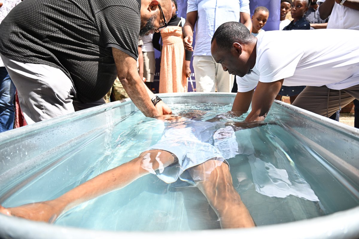 PastorMosesGCF's tweet photo. What a beautiful moment! 💙

This Sunday, we had the joy of baptising three precious souls as they publicly declared their faith in Jesus Christ. What a powerful testimony of God's saving grace and the beginning of a new chapter in Him.

Heaven rejoices, and so do we! https://t.co/pTziYQvZkG