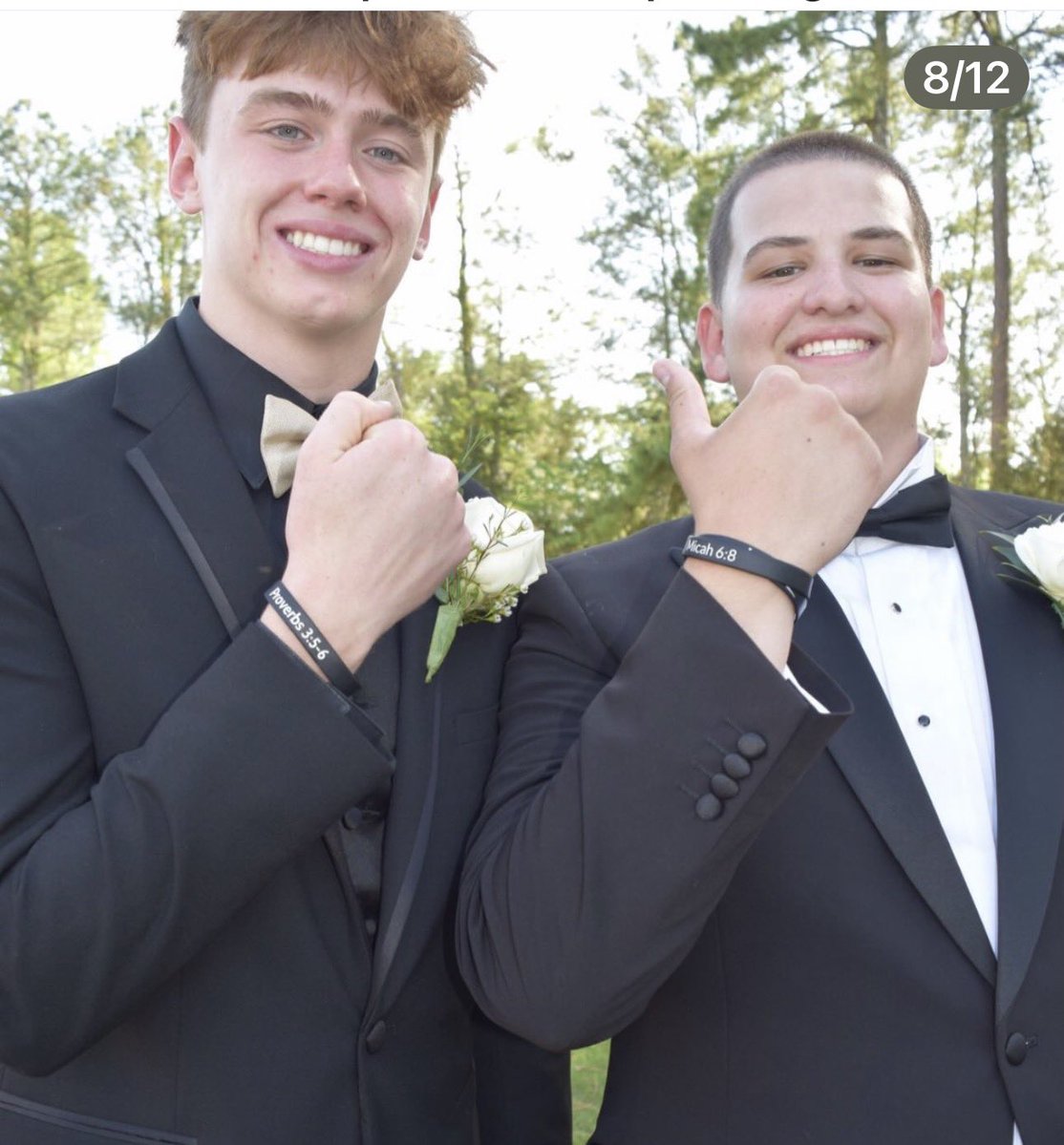 ScottNLehman's tweet photo. Micah's teammates are unable to wear their Micah 6:8 or Proverbs 3:5-6 In His Grip wristbands at football practice or in games.  I 100% agree with this😉👍🏼

However, when the boys are on a mission, there ain't no stopping them. https://t.co/E61UnrWXq2