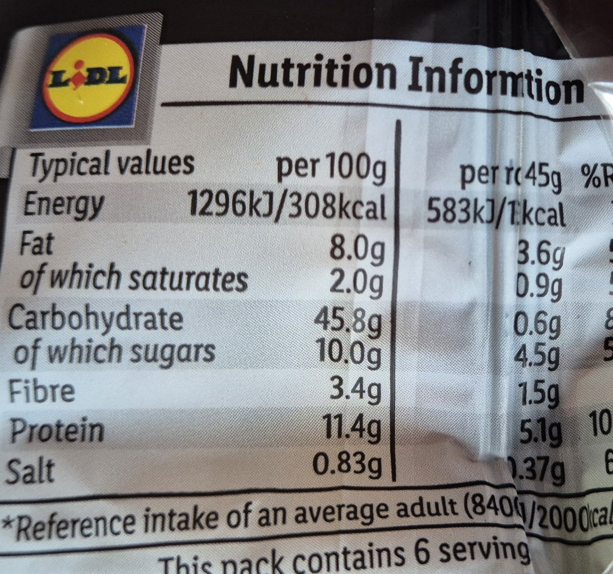Arcamede's tweet photo. @LidlGB assuming thats a misprint 👀😁

Good job this diabetic wasnt half asleep and worked out there was a missing '2' from 20.6g on the Carbs row! 

Stay vigilant out there folks! 🫡 https://t.co/yLoqIwEZ74