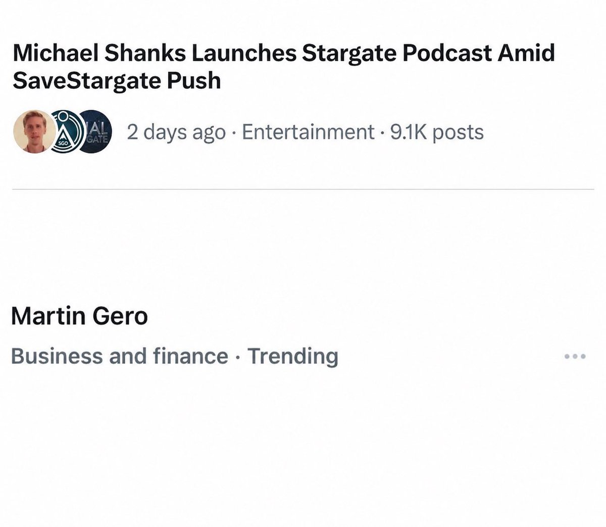 m_rosenbloom28's tweet photo. Despite all the #SDCC announcements, Stargate still broke through. Michael Shanks &amp; David Read's rewatch podcast sparked 9K+ related posts on X, Martin Gero trended again, and Robert Picardo joined #SaveStargate. I'd call that a very successful weekend. https://t.co/eGAhd98gBo