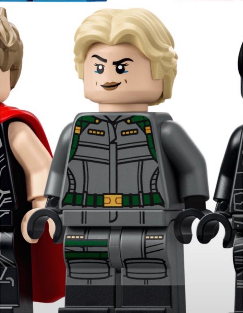 bestofpugh's tweet photo. yelena’s lego having the blue eyeliner 🤏 https://t.co/PciddZGOG2
