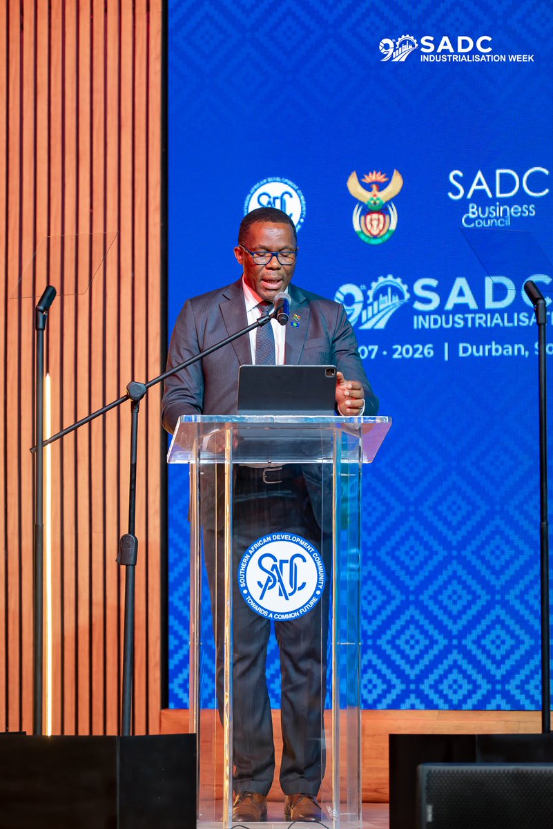 BusinessUnitySA's tweet photo. Mr Cyril Xaba, Mayor of eThekwini Municipality, welcomed delegates to Durban for the 9th SADC Industrialisation Week, reaffirming the city's commitment to supporting regional collaboration, investment and inclusive economic growth.

As host city, Durban provides a platform for business and government to strengthen partnerships that advance industrialisation and unlock opportunities across the SADC region.

@SADC_News #SIW