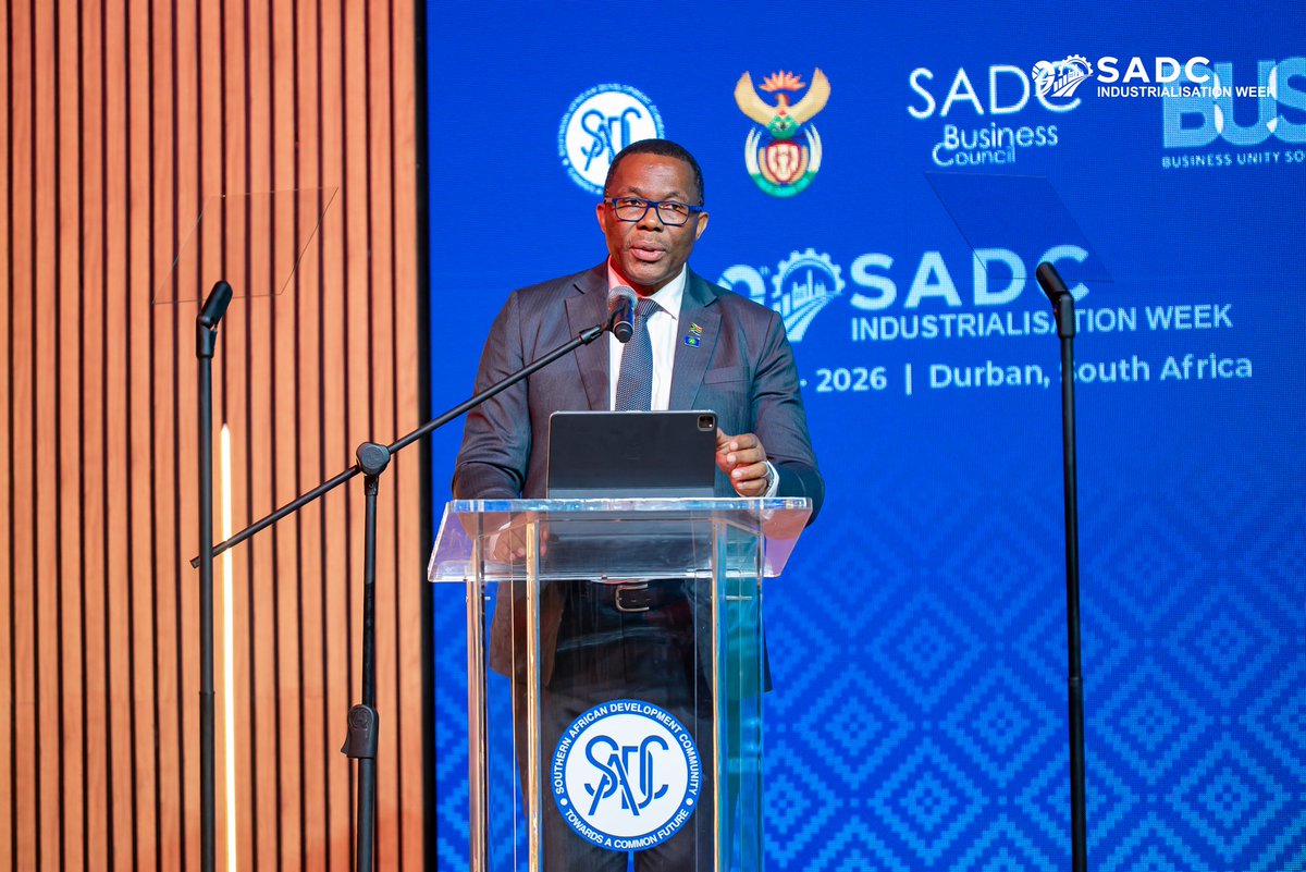 BusinessUnitySA's tweet photo. Mr Cyril Xaba, Mayor of eThekwini Municipality, welcomed delegates to Durban for the 9th SADC Industrialisation Week, reaffirming the city's commitment to supporting regional collaboration, investment and inclusive economic growth.

As host city, Durban provides a platform for business and government to strengthen partnerships that advance industrialisation and unlock opportunities across the SADC region.

@SADC_News #SIW