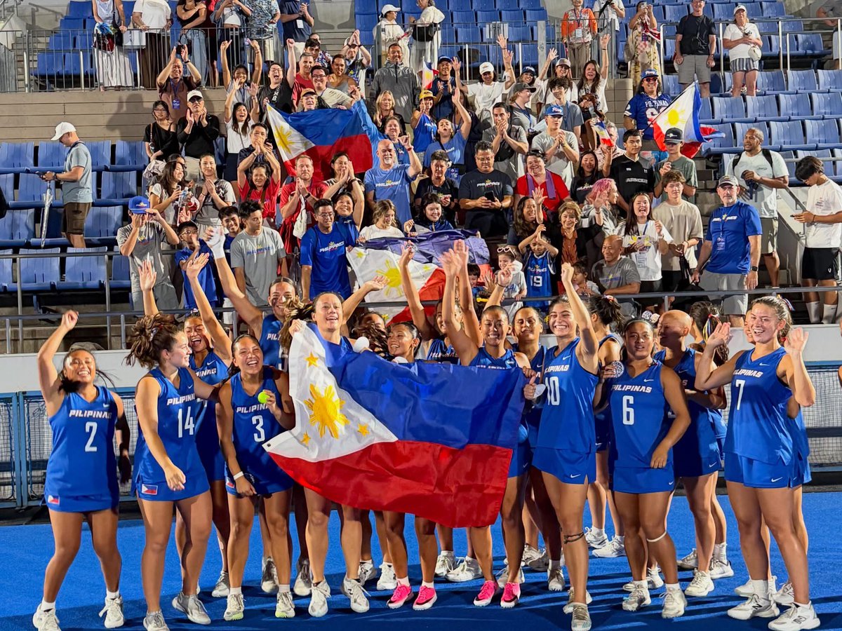 VenNotBen's tweet photo. FIRST WORLD CHAMPIONSHIP WIN! 🇵🇭🥍
The Philippine National Women’s Lacrosse Team secured a historic 11-5 victory over Czechia to earn its first-ever win at the @WorldLacrosse Women’s Championship. https://t.co/CGRTHzXdmj