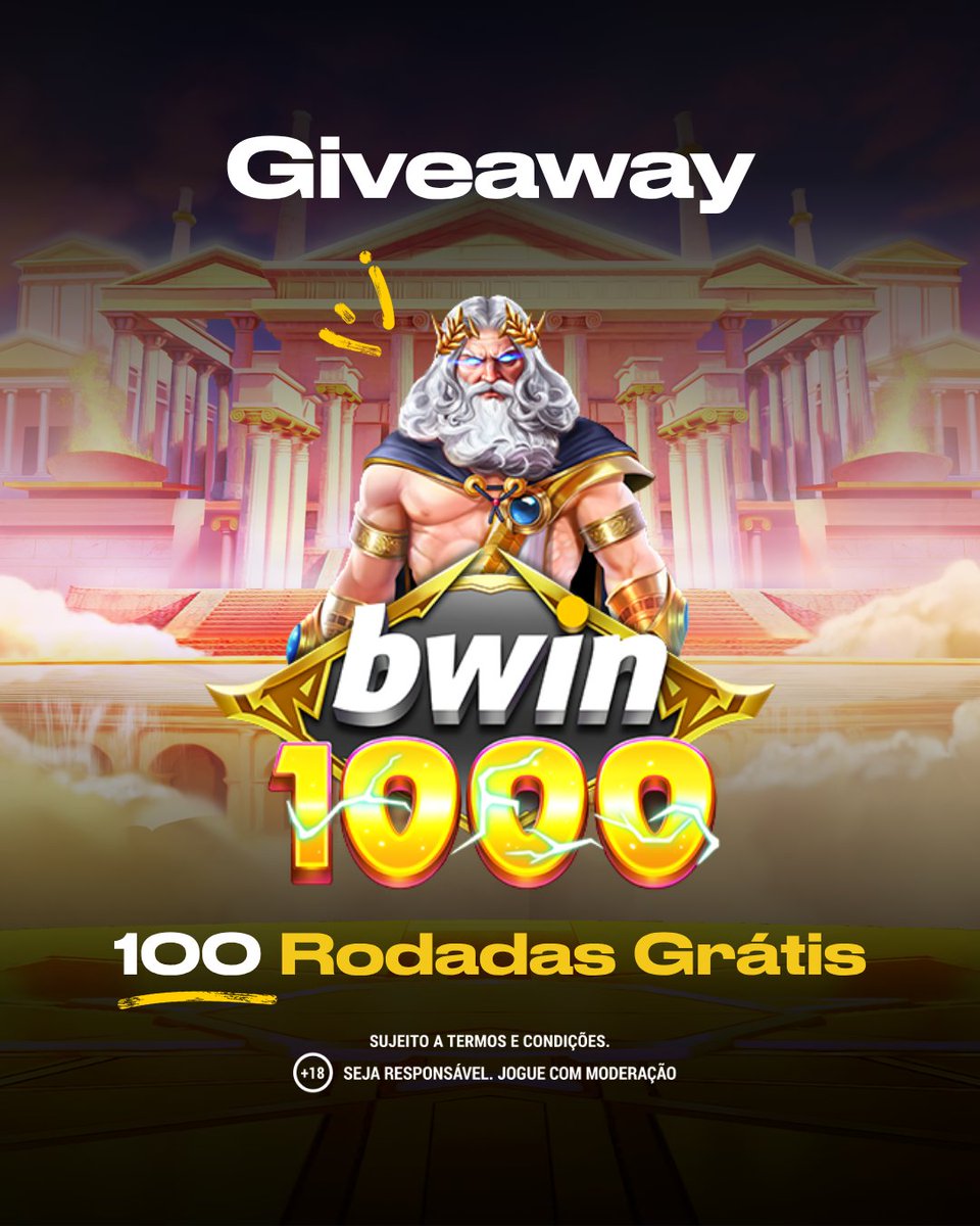 bwin_portugal's tweet photo. Vamos sortear 100 Rodadas Grátis na slot bwin 1000 a serem distribuídas por 10 vencedores (cada um recebe 10 😎) Para participar, só tens de:

👉 Seguir a @bwin_portugal 
👉 Escrever #Casinobwin nos comentários

Participa até esta terça-feira, às 14h00. Os vencedores serão contactados por mensagem privada 🤝 Válido para jogadores bwin com pelo menos um depósito feito connosco 🔞