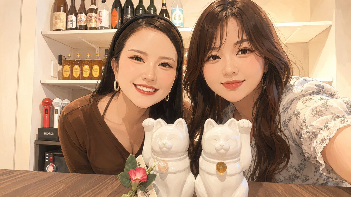 snack__1994's tweet photo. 本日も元気に営業しております🥂
よろしくお願い致します！
少し涼しくて嬉しい〜〜💕

#湯島
#御徒町
#上野
#カラオケスナック
#招き猫
#飲み放題
#ボトルキープ https://t.co/P36whSSOaf