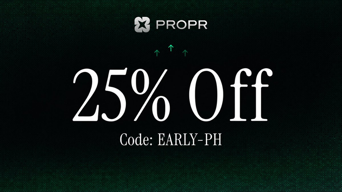 Kurt_Trades's tweet photo. 25% OFF is here!

@ProprXYZ  is expanding in the Philippines, and to celebrate, we're giving our early supporters 25% OFF on all challenge accounts.

Use the promo code EARLY-PH and enjoy 25% OFF.

Be one of the early adopters of Propr in the Philippines. Promo ends on July 31 https://t.co/I330zo2lgY