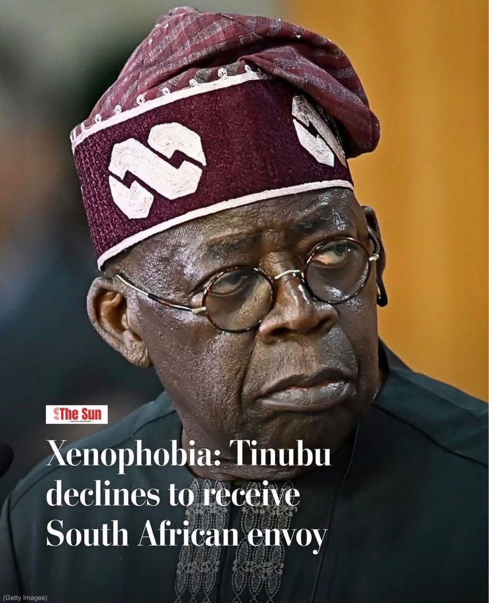 lollylarry1's tweet photo. That's my President.........

President Tinubu declined to receive a South African envoy, citing ongoing xenophobic attåcks against Nigerians in South Africa.

Nigeria insists on a signed Memorandum of Understanding on the Early Warning Mechanism, designed to address xenophobia, before further diplomatic engagement.