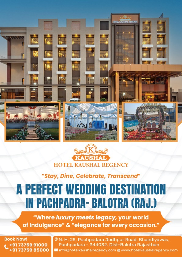 kaushalregency's tweet photo. Turn your dream wedding into a timeless celebration at Hotel Kaushal Regency, Pachpadra – Balotra.

📍 Balotra Rajasthan
📧 info@hotelkaushalregency.com
🌐 https://t.co/y7eO3L3shP
📞 7375991000

#HotelKaushalRegency #WeddingDestination #Pachpadra #Balotra #LuxuryWedding #Wedding https://t.co/pAqbFZS259