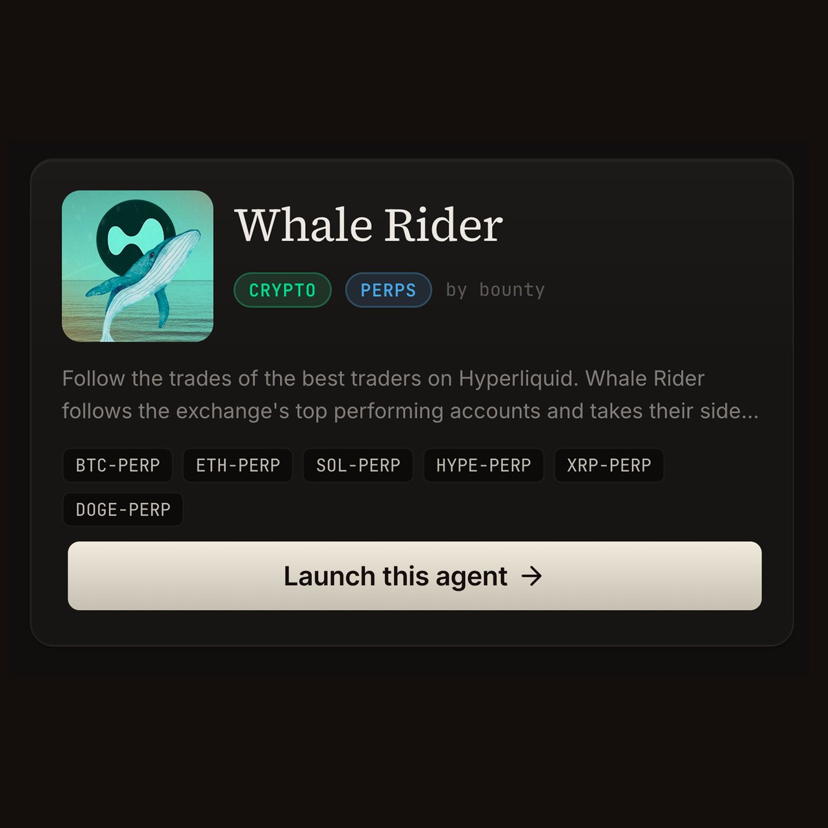 withengine's tweet photo. Launch an AI agent that trades like Hyperliquid's top performers, so you don't have to.
