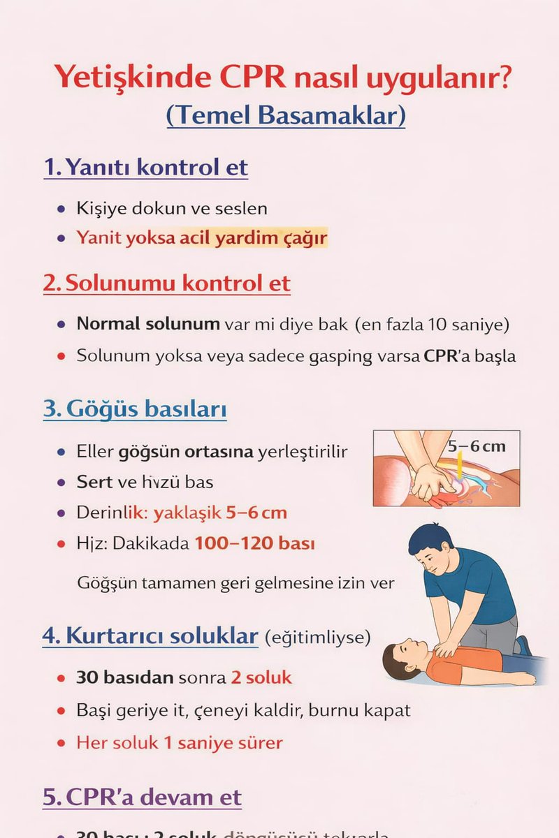 hakanakelma's tweet photo. Kalp Masajı kısa anlatım. Bir yere not edin . Birgün bir yerde lazım olacaktır. https://t.co/yzz5HwuQAI