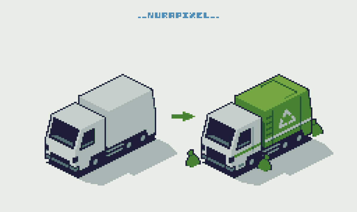 NuraPixel's tweet photo. Garbage Truck Posting

#ドット絵 #pixelart https://t.co/QbaK5zn315