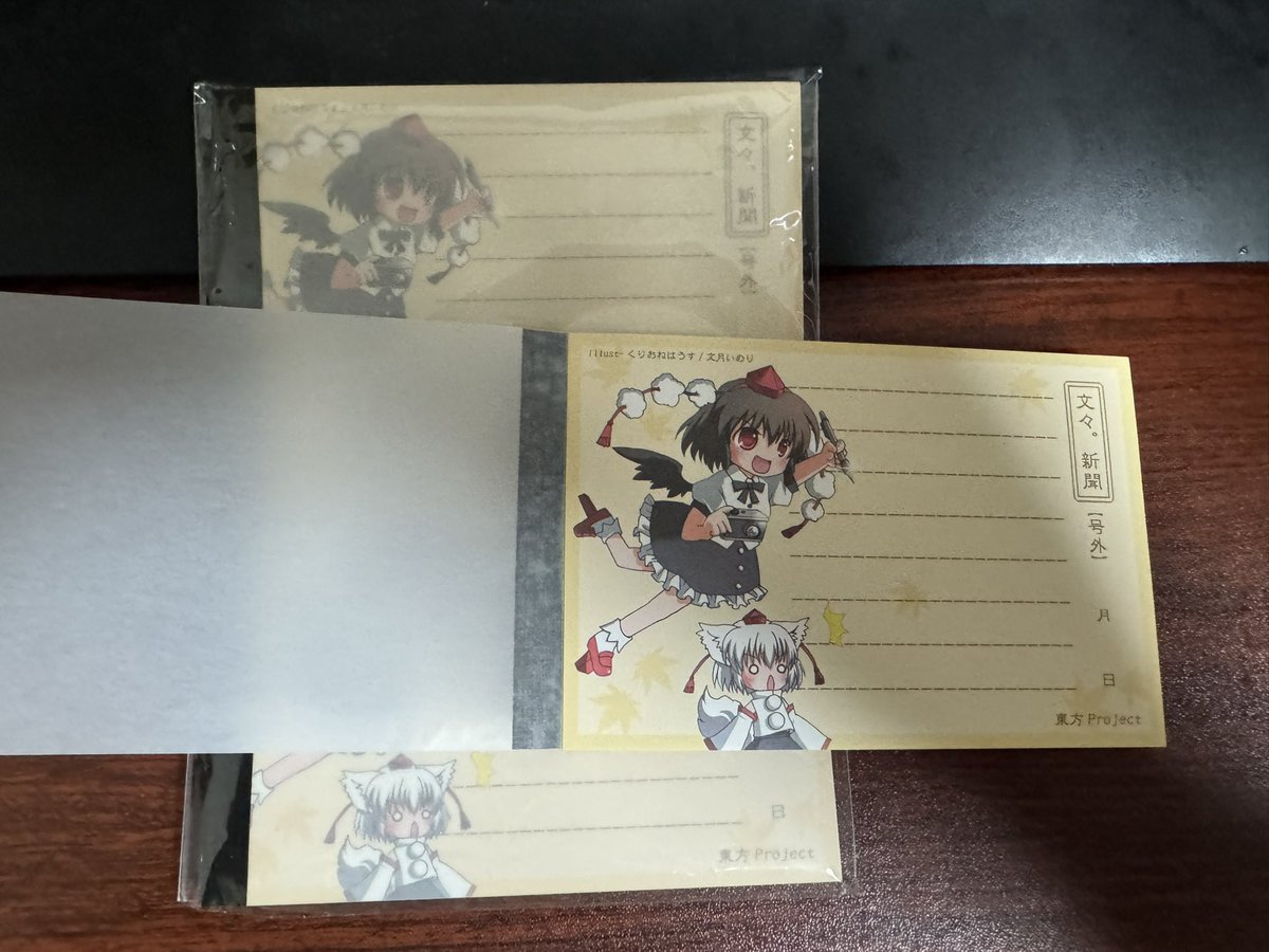 delta1874's tweet photo. 文月いめりさん(@ImeriFuzuki )のメモ帳が届きました！かわいい！！
仕事がらメモ帳はたくさん使うので、毎回あややを見れて作業が捗ります📰 https://t.co/95fgLNKybr
