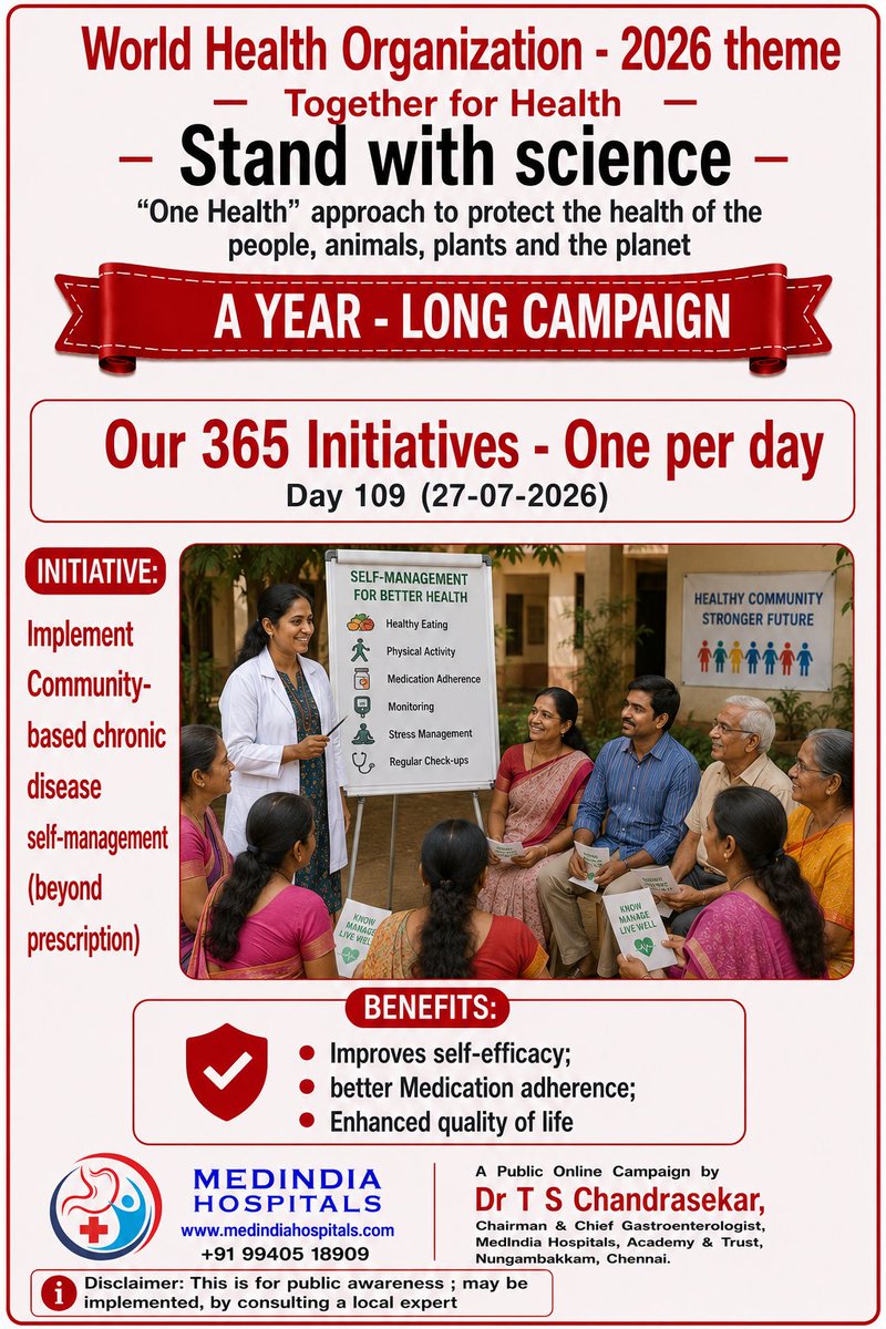 gastroproblems's tweet photo. Dr.T.S.Chandrasekar,MedIndia Hospitals &amp; Trust,Chennai,365 activities-Day109 https://t.co/sSDuKfmEFs 
#Mefor1Health #uniindianews #ANI #PTI_News #the_hindu #timesofindia #TOIIndiaNews https://t.co/9ApR3M6IgL