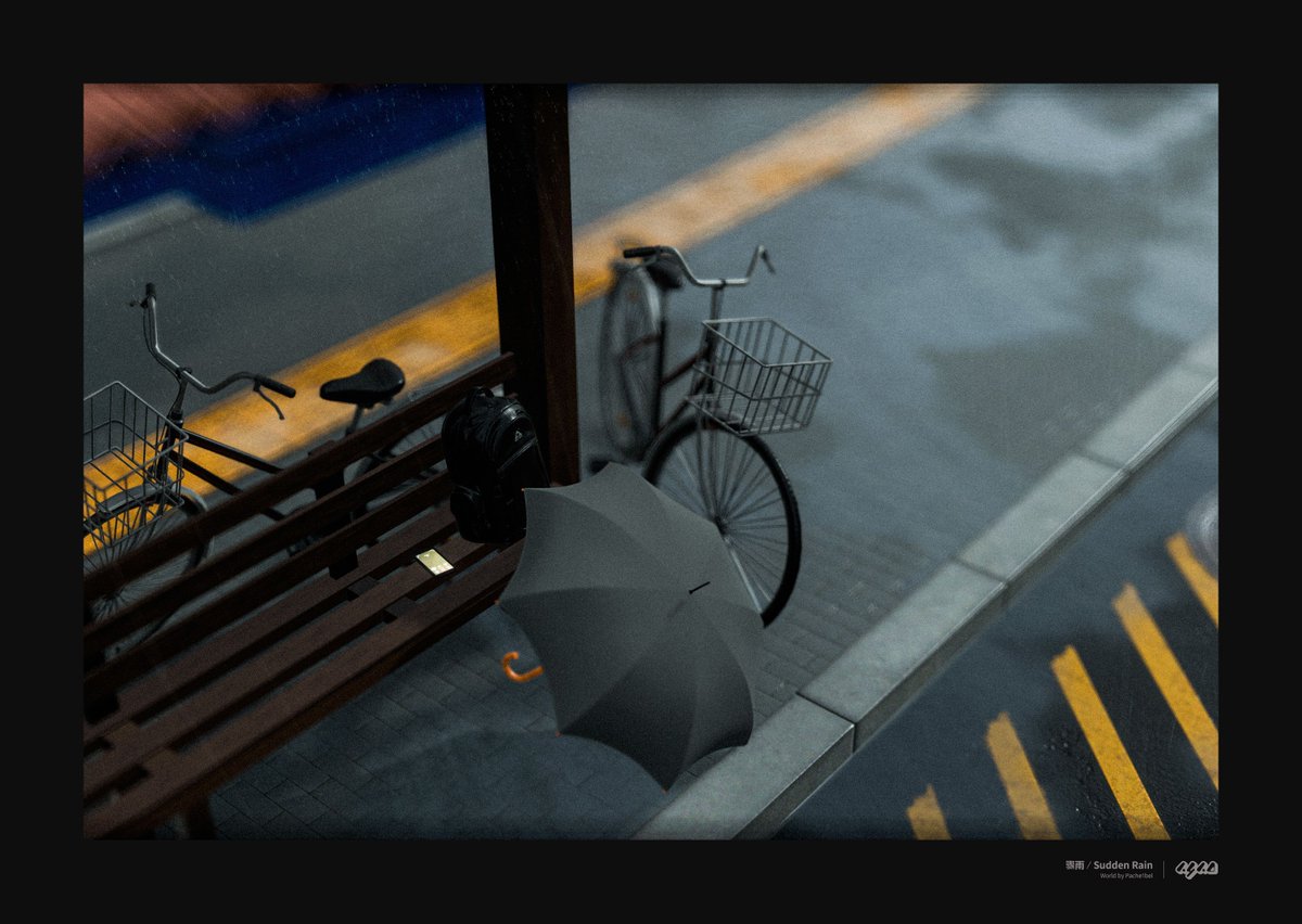 n4n0_VRC's tweet photo. 大雨にさらされる。少し孤独なバス停のワールド

World: 骤雨 ⁄ Sudden Rain 
Author: Pache1bel 

#n4n0_pic 
#VRChat_world紹介 https://t.co/m301guJMCa