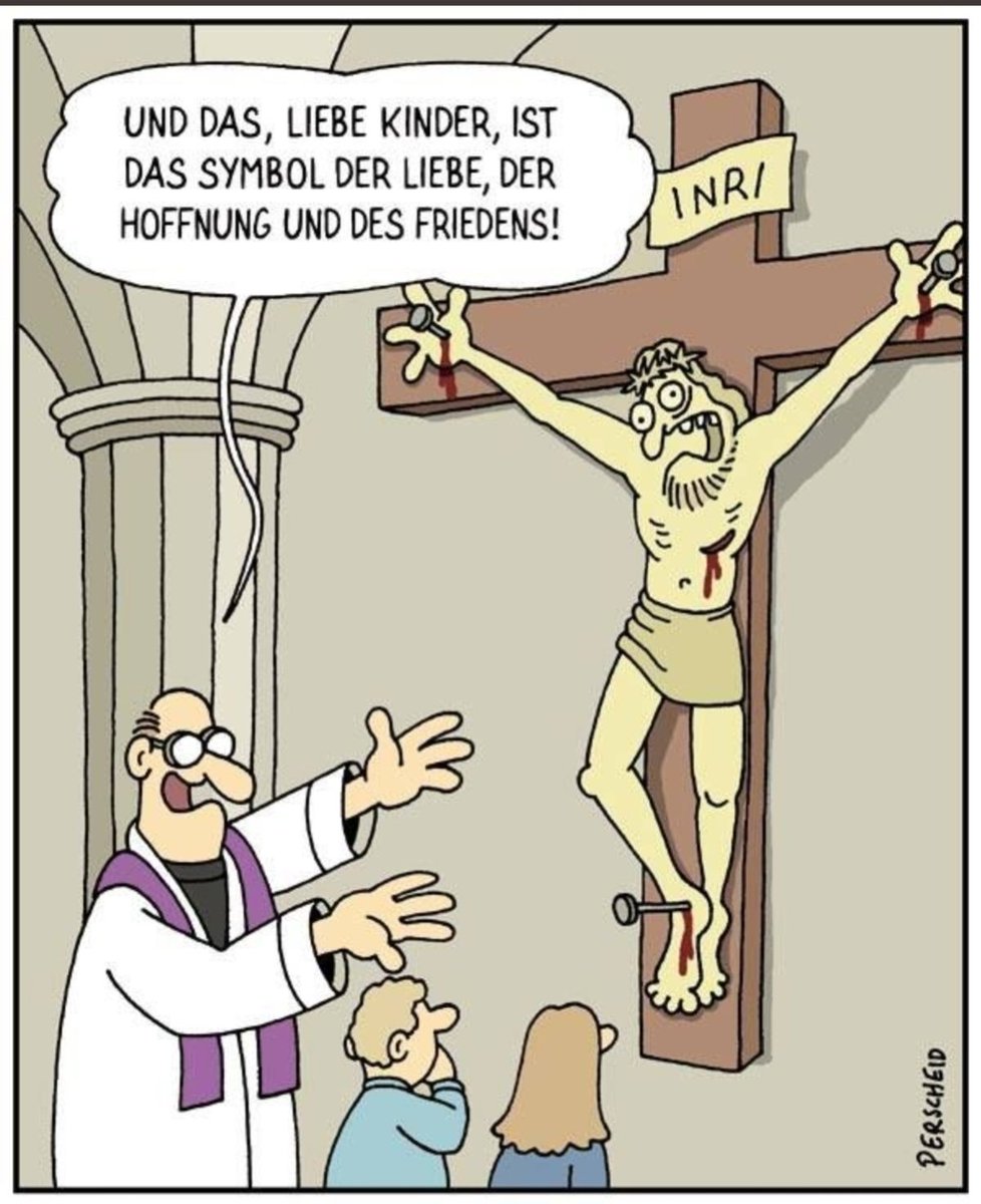 TheRonrun's tweet photo. Ich war vielleicht 10 Jahre als und mußte im Fernsehn mit ansehen wie Jesus gekreuzigt wurde und sich anschließend Judas aufgehängt hat. Wer Kindern so etwas antut gehört ins Gefängnis gesperrt, aber wie so vieles das die gesellschaftliche Ordnung in Ordnung findet...
#NotOk https://t.co/zcdJYze9uW