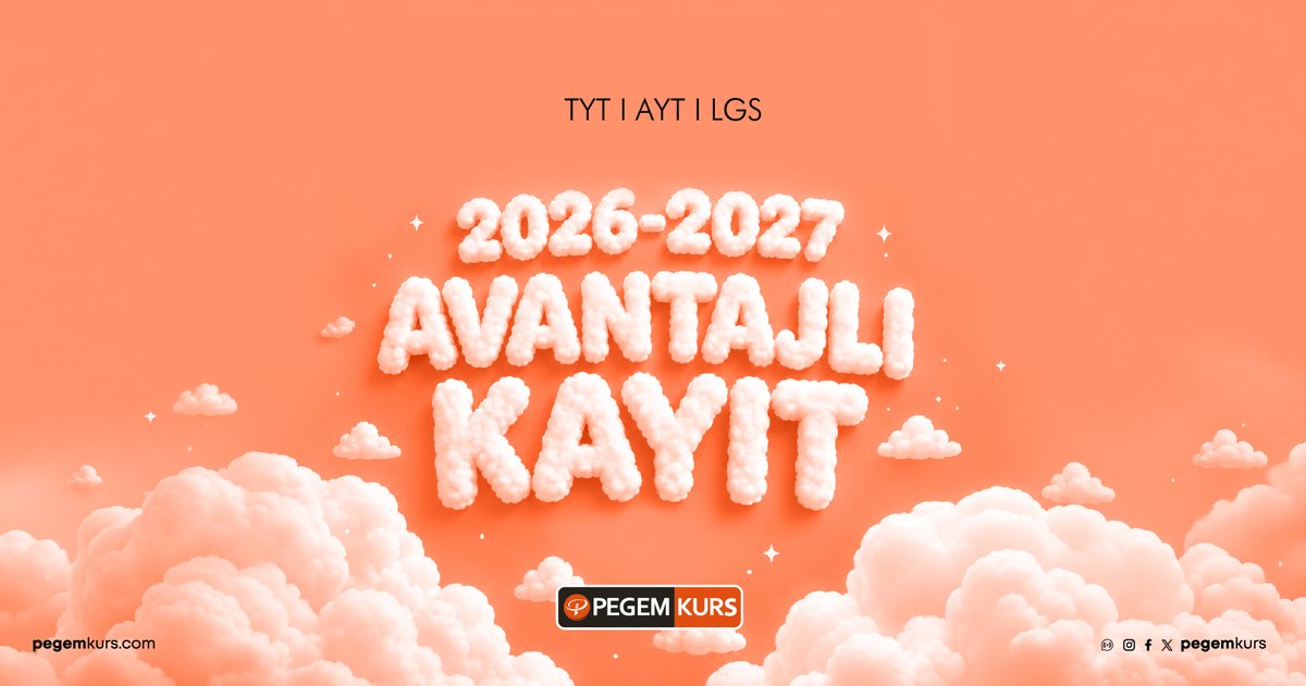 PegemKurs's tweet photo. 2026-2027 avantajlı kayıt fırsatlarımızı kaçırmayın!

Ayrıntılı bilgi ve başvuru için 👉🏻 https://t.co/A8ceWrabRd

#pegemkurs #pegem #sınavahazırlık #ykskurs #tytkurs #aytkurs #lgskurs #erkenkayıt #hayallerinvarhatırla https://t.co/PlaRnVvAe3