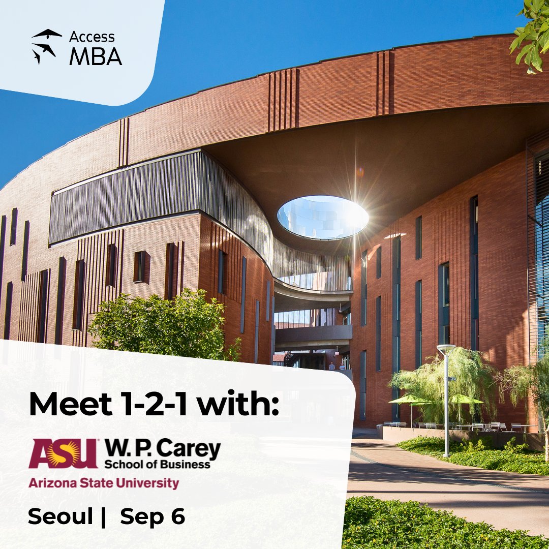 AccessMBA's tweet photo. An MBA gives you absolute confidence in your business decisions.
Transform your leadership skills with top schools like UBC Sauder and Babson College.
Join the Access MBA event in #Seoul 👇 #MBA #비즈니스스쿨 https://t.co/23e52xOag5