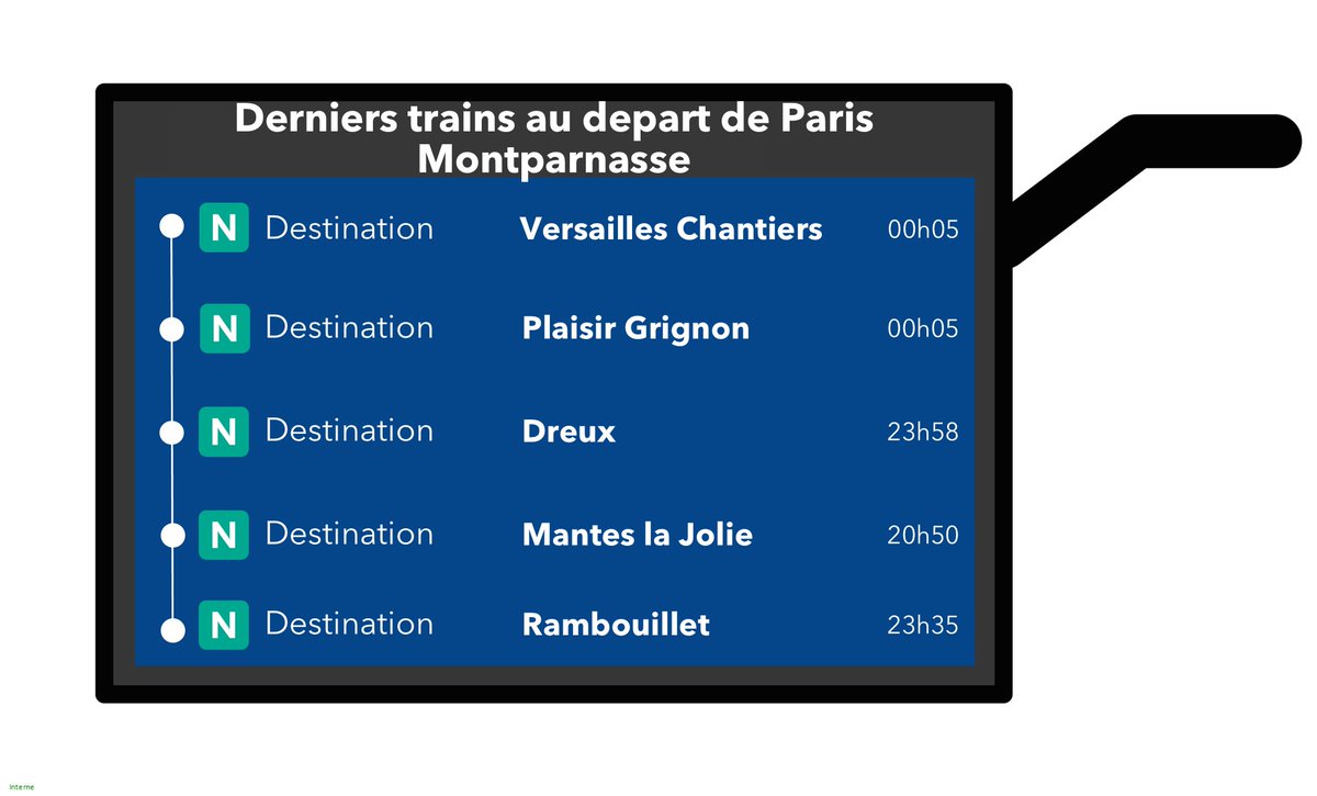 lignesNetU_SNCF's tweet photo. 🚆🌙 Vous empruntez la #LigneN ou bien la #LigneU ce soir ? Avez-vous vérifié les horaires de vos trains ? Voici les derniers départs prévus !👇 https://t.co/k3JWLA3o19