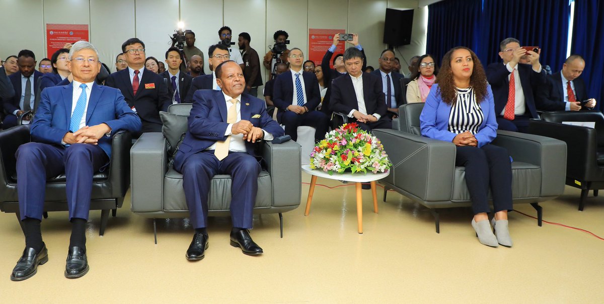 POEthiopia's tweet photo. At the launch of the China–Africa Robotic Surgery and Endoscopic Technology Training Center Opening, H.E. President Taye recognized the role of advanced medical technology in improving healthcare services in saving lives, while commending the growing Ethio–China partnership. https://t.co/GEZemoTVei
