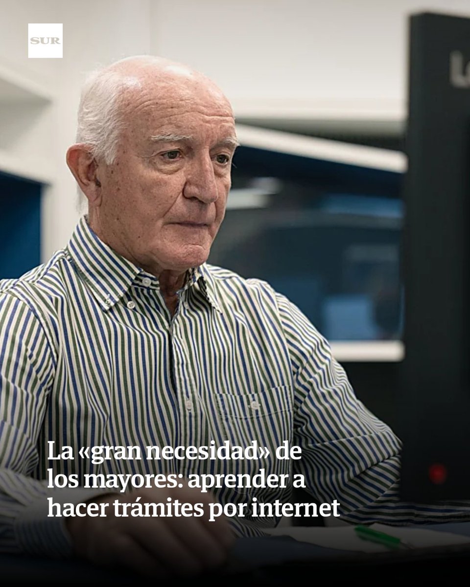 DiarioSUR's tweet photo. La «gran necesidad» de los mayores: aprender a hacer trámites por internet. El proyecto Competencias Digitales +60 forma a más de 200 malagueños que han demandado, en su mayoría, el taller dedicado a las gestiones a través de la web. https://t.co/ukaIQjBAcj
