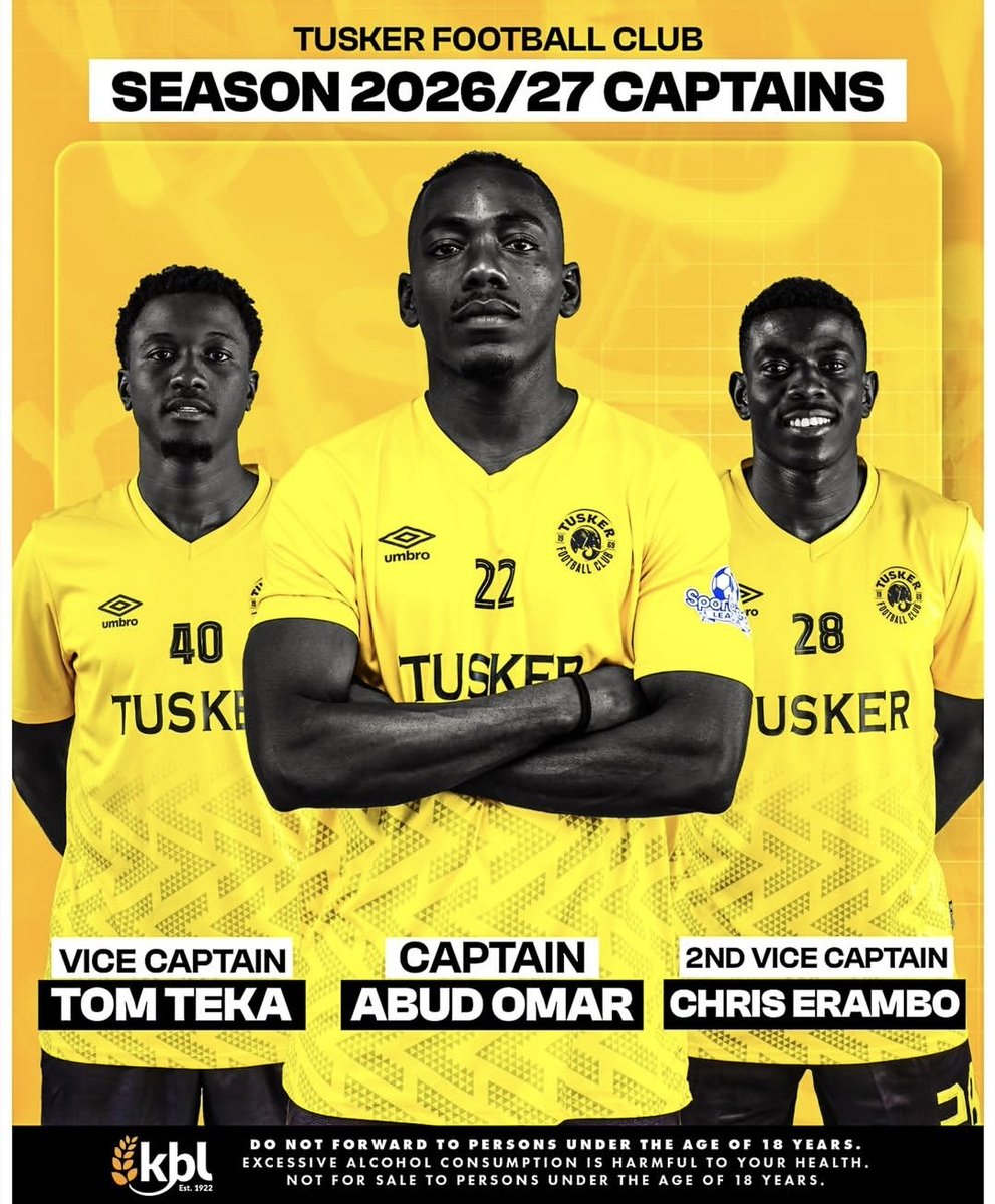 CarolRadull's tweet photo. Captain and vice-captains leading Tusker FC this season. 

• Abud Omar 
• Tom Ateka 
• Chris Erambo 

#RadullKE https://t.co/wfCG14rpHR