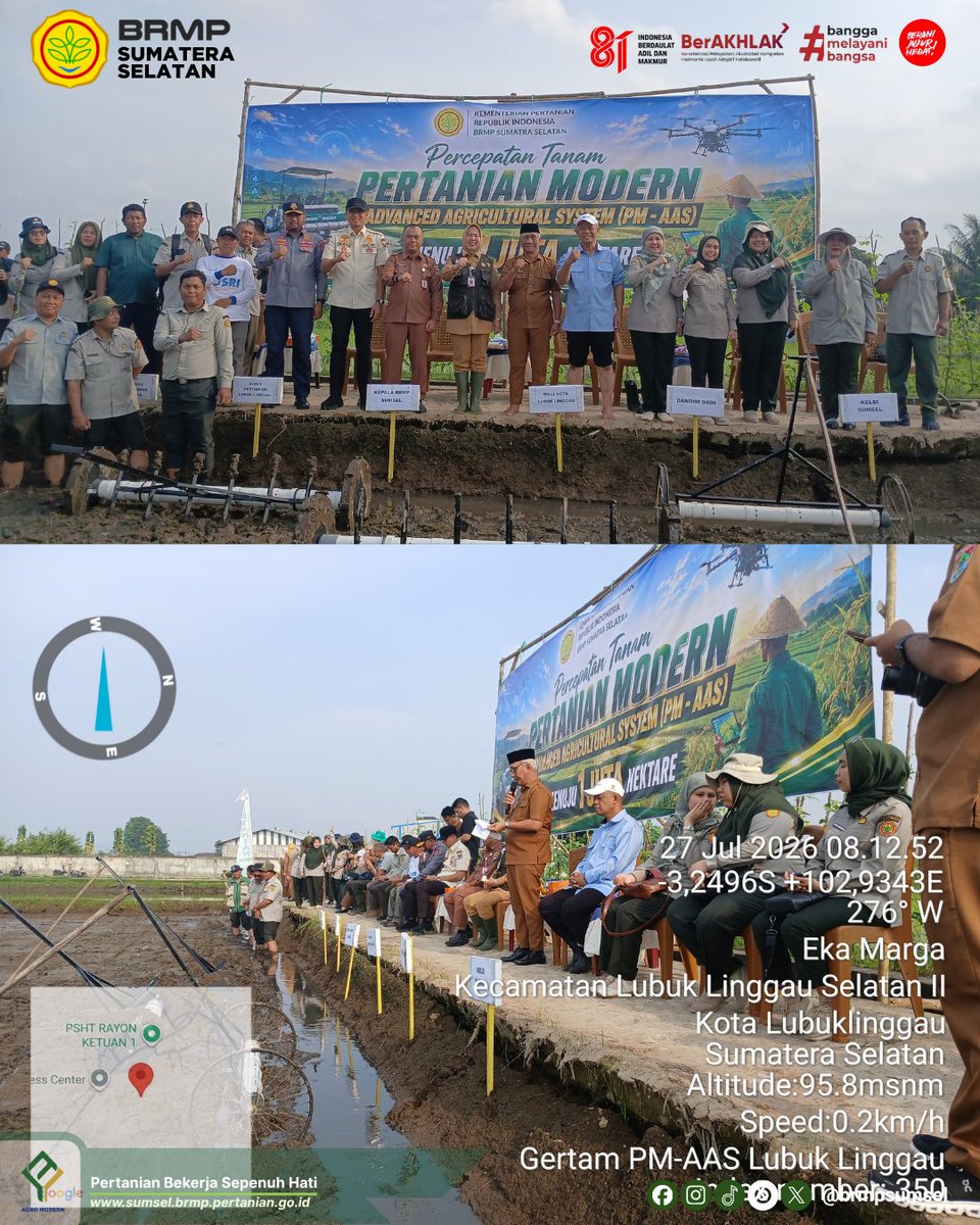 BSIP_SUMSEL2109's tweet photo. Percepatan Tanam PM-AAS di Kota Lubuk Linggau, BRMP Sumsel Dorong Modernisasi Pertanian untuk Tingkatkan Produksi Padi
#KementerianPertanian #BRMPSumsel #PMAAS #SwasembadaPangan #HUT81KemerdekaanRI https://t.co/Rppxe3qeuK