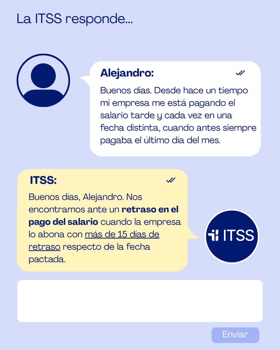 ITSS_INSPECCION's tweet photo. 🎯 Hoy te traemos la segunda entrega de "La ITSS responde". 

🔎 Si tienes dudas sobre tus derechos laborales, esto te interesa: https://t.co/5PHOBwaw1B