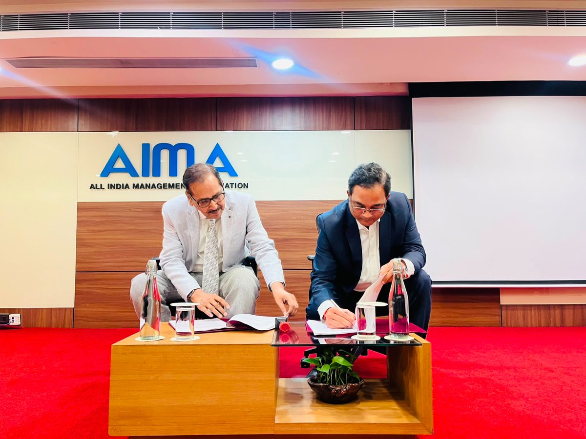 aimaindia's tweet photo. AIMA and @icofp signed an MOU to jointly offer the Advanced Certification in Wealth Management (ACWM), bridging academia and industry to develop job-ready talent for the BFSI sector.

The partnership combines academic rigour with practical industry learning.

#WealthManagement https://t.co/SASEHrVBgO